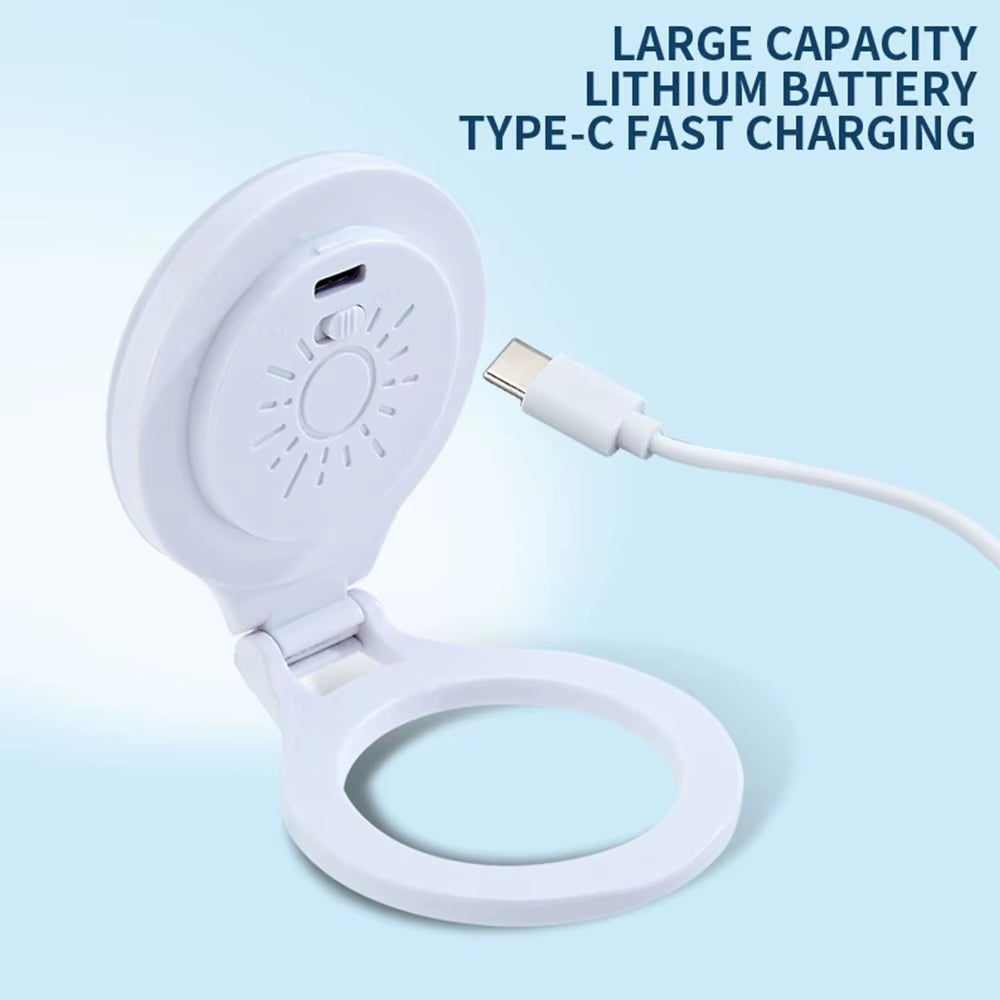 Adjustable Magnetic Phone Fill Light 3 Colors Soft Light Selfie Ring Lamp Clip-On LED Light for Vlog Makeup Live Streaming